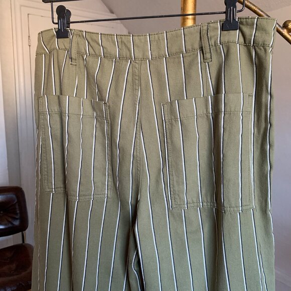 UO Striped Wide Leg Utility Pant Large - Picture 4 of 6